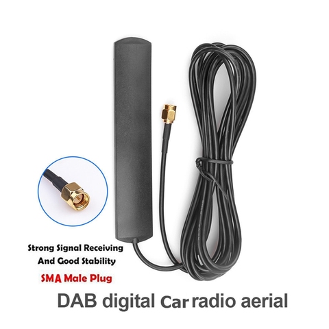 SMA DAB Antenna Air Amplifier 3M Cable LTE 3G 4G GSM Internal Connection ROSCA Adaptor 900/1800/2100 MHZ 3DBI 3-5V ► Photo 1/6