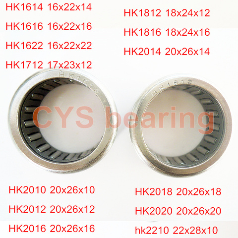 1PC HK1614 HK1616 HK1622 HK1712 HK1812 HK1816 HK2010 HK2012 HK2014 HK2016 HK2022 HK2022 HK2210 Drwan Cup Needle Roller Bearing ► Photo 1/6