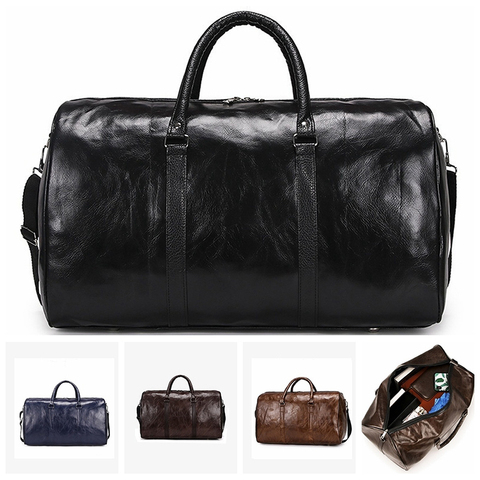 Leather Travel Bag Large Duffle Independent Big Fitness Bags Handbag Bag Luggage Shoulder Bag Black Men Fashion Zipper Pu ► Photo 1/6