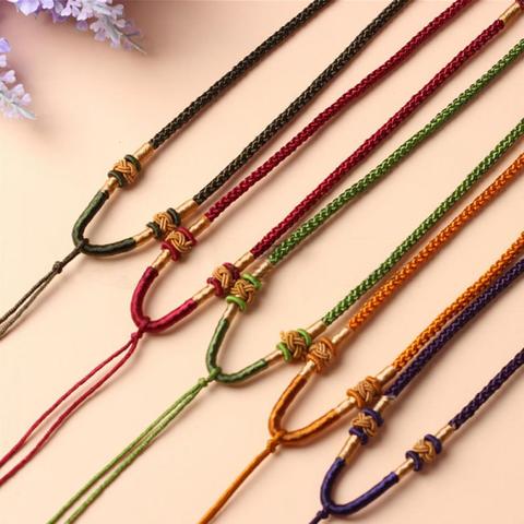 New Arrival Fashion 2 Pcs Crystal Pendant Rope Hand-knitted Cord Pendant Rope Necklace Pendant jewelry Making Accessories ► Photo 1/6
