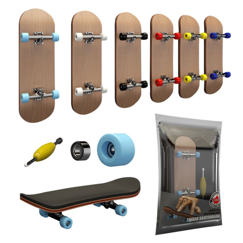 1set Wooden Deck Fingerboard Skateboard Sport Games Kids Gift Maple Wood Set New Premium Quality