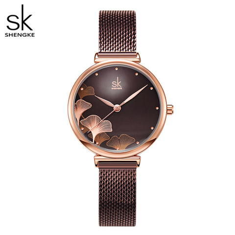 Shengke New Design Women Watches Elegant 32 MM Dial Blue Mesh Band Reloj Mujer Japanese Quartz Movement  Luxury Relogio Feminino ► Photo 1/6