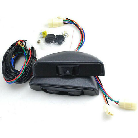 12V Universal  Crescent Style Power Window switches with Holder and wire Harness ► Photo 1/6