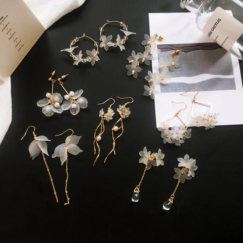 2022 New flower handmade bohemia boho earrings women fashion long hanging earrings crystal female wedding earings party jewelry ► Photo 1/5