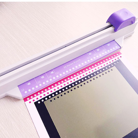 Hot 1 Pcs selling 30 holes punchersliding light duty paper punch 30 holes A4 B5 A5 A7 B7 A6 B6 large capacity 5 sheets ► Photo 1/6