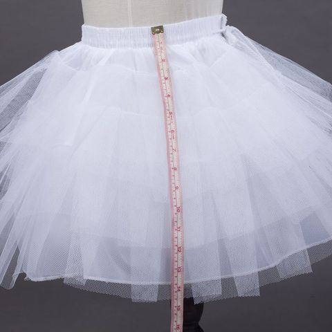 3-10 Years Children Girls White Ballet Skirt Tulle Ruffle Short Crinoline Bridal Wedding Petticoats Gown Baby Girl Underskirt ► Photo 1/6