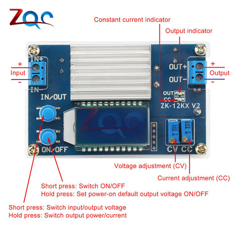 CC CV Buck Converter DC-DC 5.3-32V to 1.2-32V 12A 160W Step Down Power Supply Module Voltage Regulator LCD Transformer with Case ► Photo 1/6