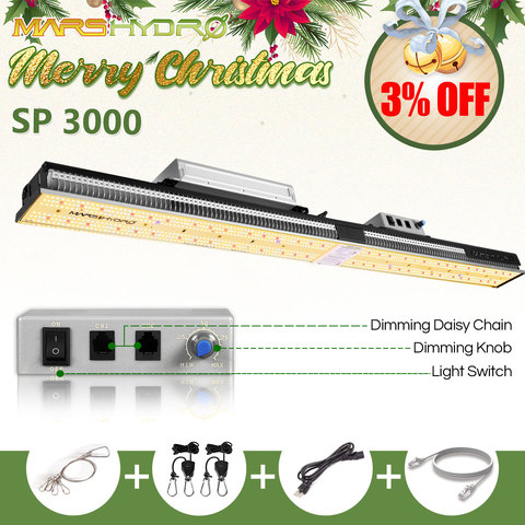 Mars Hydro SP 3000 Full Spectrum LED Grow Light Samsung Lm301b 300W Meanwell Driver Hydroponics Waterproof Phytolamp for Plants ► Photo 1/6