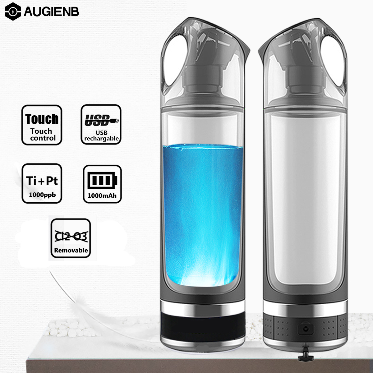 Hydrogen Water Generator Alkaline Maker USB Rechargeable Water Ionizer  Bottle Super Antioxidant ORP Hydrogen-Rich Water Cup