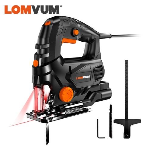 LOMVUM 850W Laser Jigsaw Electric 5 Variable Speed Jig Saw for Woodworking Electrical Saw 110V/220V Cutting Metal Wood Aluminum ► Photo 1/5