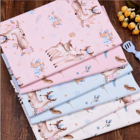 Hot Deer Gift Feather Diy Fat Quarter Patchwork Quilting Handmade Cotton Fabric Baby Cloth Bedding Blanket Sheet Tissus Tecido ► Photo 1/6