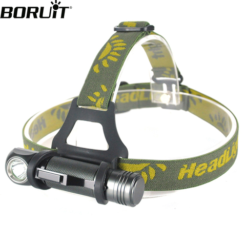 BORUiT XM-L2 LED 2000LM Headlamp 3-Mode Waterproof Flashlight use 18650 Battery Head Torch Camping Hunting Powerful Headlight ► Photo 1/6