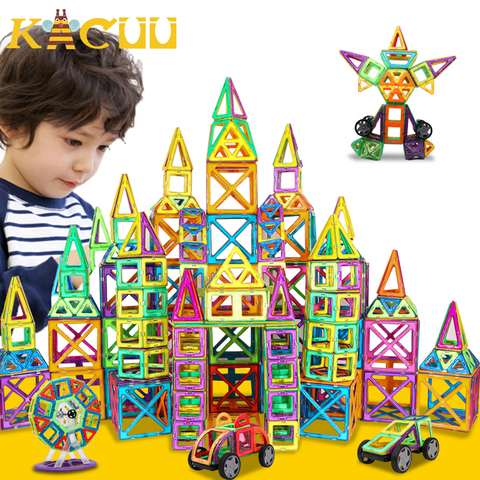 151PCS BIG SIZE Magnetic Designer Construction Set Model & Magnent Toy Triangle Square Constructor Plastic Boys Girls Gift ► Photo 1/6