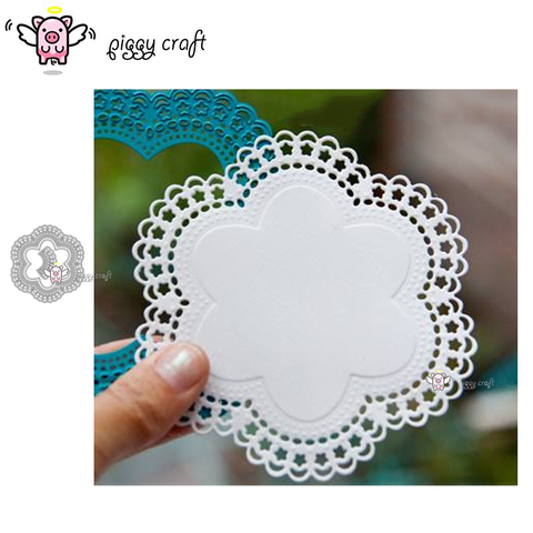 Piggy Craft metal cutting dies cut die mold 3Pcs Lace wreath frame Scrapbook paper craft knife mould blade punch stencils dies ► Photo 1/1