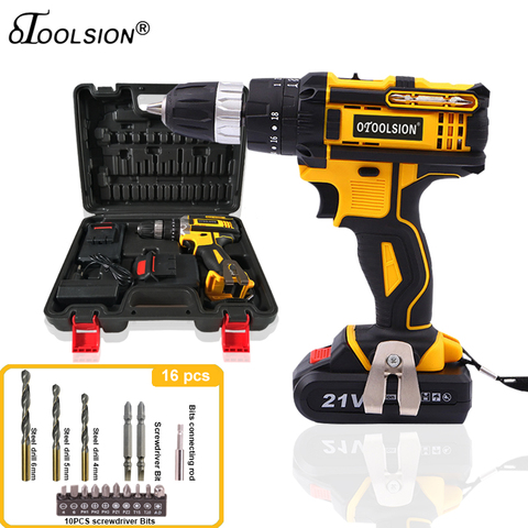 21V 1.5Ah Impact Drill Rechargeable Screwdriver Electric Tools Battery Impact Screwdriver Drill Impact+Power Tool Accessories ► Photo 1/6