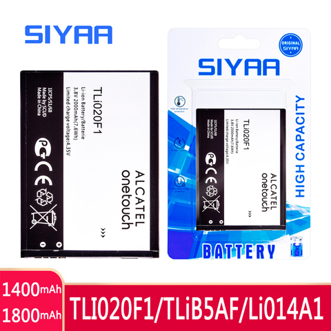 SIYAA Phone Battery TLI020F1 TLiB5AF Li014A1 For TCL J720T J726T Alcatel One Touch Pop2 5042D C7 C5 7040 OT-7040 5036D 5037 4012 ► Photo 1/6