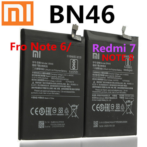 Original Replacement Battery BN46 For Xiaomi Redmi Note8 Note 8T 8 Redmi 7 Redmi7 Note 6 Note6 Genuine Phone Battery 4000mAh ► Photo 1/2