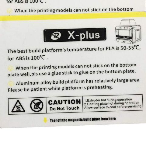 Bed Sticker for QIDI TECH X-plus 3D Printer: 1pcs kit ► Photo 1/1
