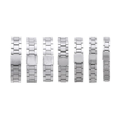 Straight End Replacement Band Strap Silver Color Stainless Steel Metal Watchband For Men Women 12/14/16/18/20/22/24mm Strap ► Photo 1/6