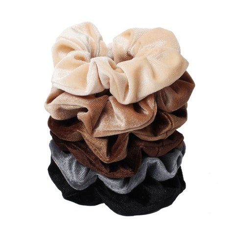 6pcs Velvet Scrunchies Wholesale Elastic Hair Bands for Women Solid Color Girls Ponytail Holder Hair Ties Hair Accessories ► Photo 1/6