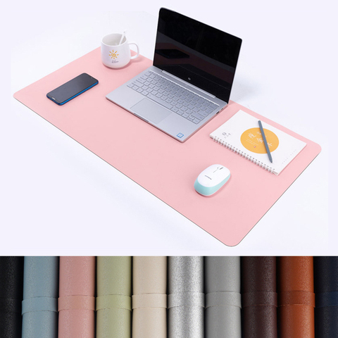 Portable Large Gaming Mouse pad Lock Edge PU Leather Desk Mat Home Office Protective dining Desk Writing Mat Desktop Laptop Mat ► Photo 1/6