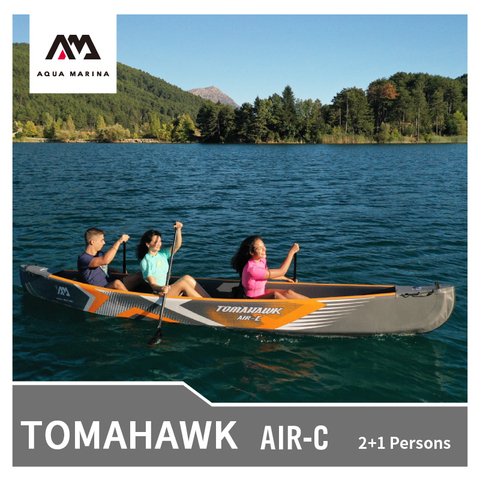 2022 New AQUA MARINA Sports Kayak TOMAHAWK-Air-C Inflatable canoe  2+1 Persons inflatable Boat Rowing Water Sports 478*88cm ► Photo 1/5