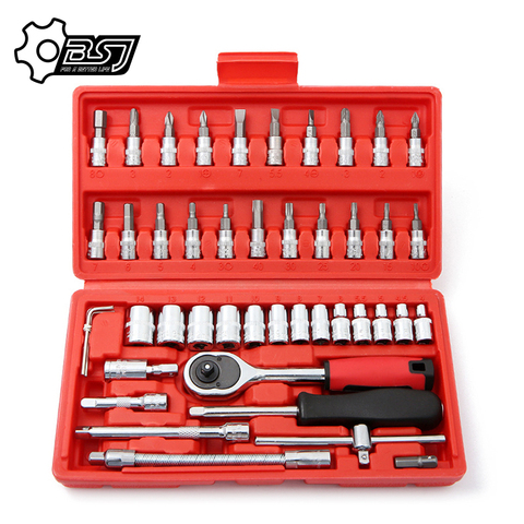 Socket Wrench Tools Key Hand Tool Set Spanner Wrench Socket Hand Tools Wrenches Garage Tools Car Wrenchs Universal Ratchet ► Photo 1/6