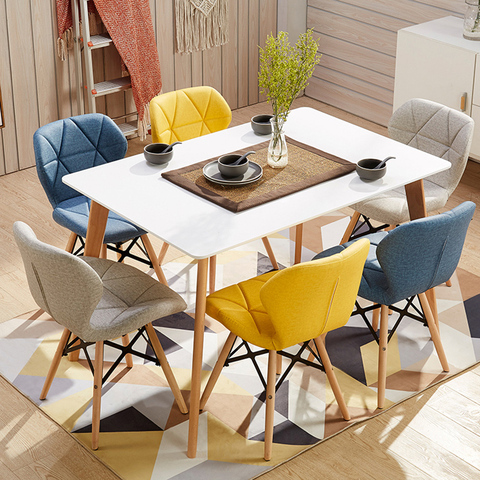 Nordic Home Dining Chairs Modern Minimalist Colorful Chair Study Back Adult Creative Home Computer Chair Classic Office Chair ► Photo 1/6