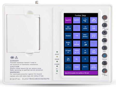 Cheap  3 chanels  ECg EKG machine with 7inch  Touch screen  12leads ► Photo 1/6