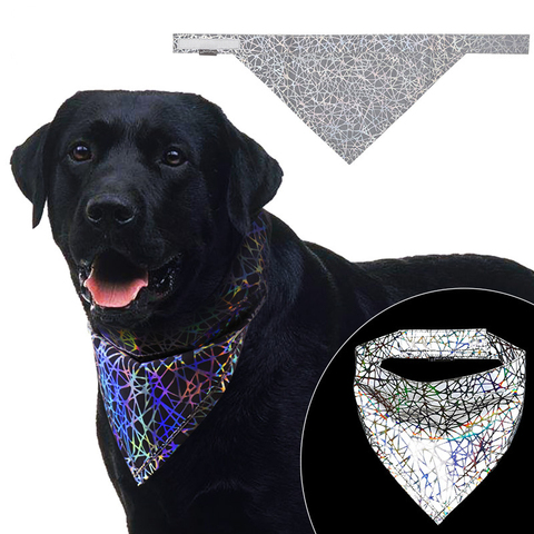 Pet Reflective Bandana High Visibility Dog Scarf Colorful Safety Neckerchief for dogs cats Coleira Cachorro Mascotas Perro Cani ► Photo 1/6