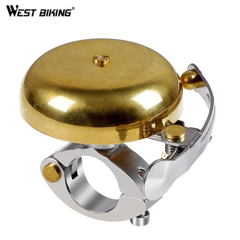 WEST BIKING Vintage Classic Bicycle Bell Ring Cycling Bike Brass Alloy Handlebar Retro Upgrades Cycling Bike Warning Horn Loud ► Photo 1/6