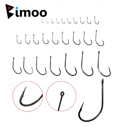 Bimoo 50/25PCS Multiple Purpose High Carbon Steel Fish Hook Nmyph Fly Sabiki Rig Hook Carp Fishing Hook Saltwater Jig Lure Hooks ► Photo 1/6