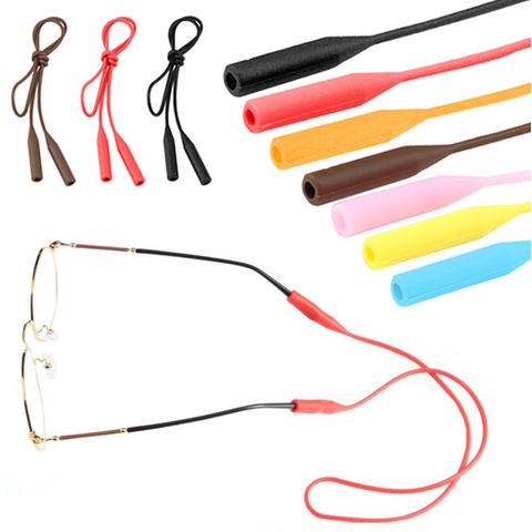 Fashion Silicone Eyeglasses Straps Candy Colors Elastic Glasses Ropes Anti-Slip Sunglasses Chain Eyewears Cord Holder Neck Strap ► Photo 1/6