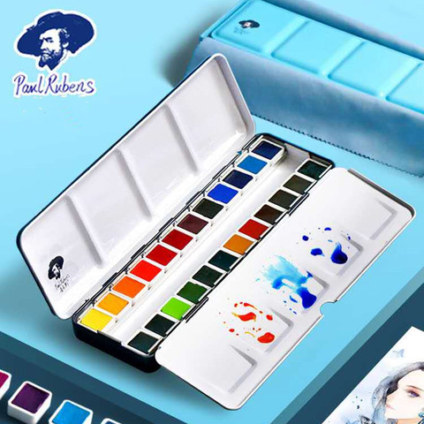 Paul Rubens Artist Solid  Watercolor Paint Set Professional Water Color Pigment with Metal Palette For Painting Art Supplies ► Photo 1/6