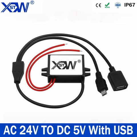 24V AC to 5V DC converter 1A 2A 3A AC to DC Step Down Converter Buck Module with Multi Types USB Mini Micro Type C Port for LED ► Photo 1/6