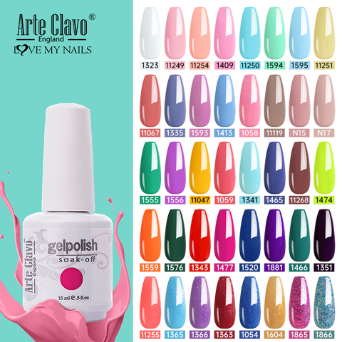 Arte Clavo 15ml Gel Polish Set Semi-permanent Summer Hot Sale Gel Varnish for Nails Lacquer Soak Off UV LED Nail Gel Polish ► Photo 1/6