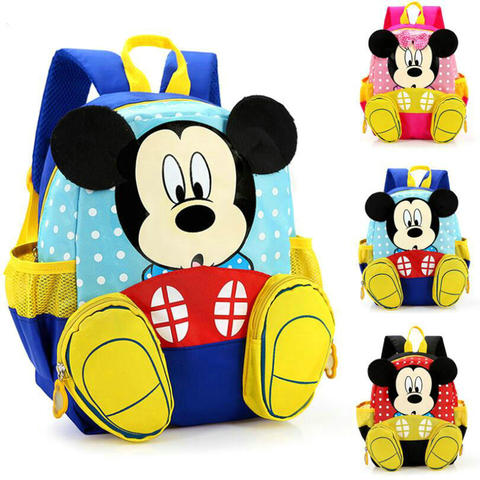 New Disney Minnie Mouse Children's bag Cartoons Children's backpack Mickey Mouse Pattern Backpack School Bag for Boys Girl ► Photo 1/5