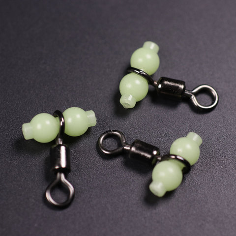 20pcs/50pcs Luminous Cross-line Gourd Rolling Swivels Deep Sea Fishing Accessories Boat Fishing Rigs Connector 4# 2# 2/0 ► Photo 1/6
