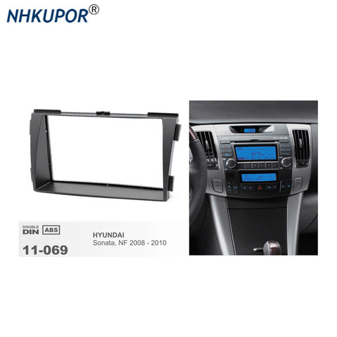 11-069 Best Car Radio Stereo Face Fascia Surround Trim Frame For HYUNDAI Sonata (NF) 2008 2009 2010 Double 2 Din Frame Kit ► Photo 1/4