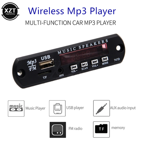 Wireless 5V 12V Mp3 Player USB AUX TF Card Audio Line In fm Radio With Remote Control Mp3 Player ► Photo 1/4