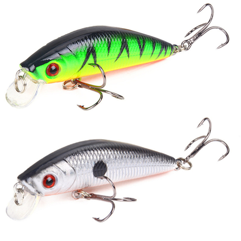 SUFFYU 1PCS Minnow Fishing Lure 7cm/8.5g 3D Eyes Crankbait wobbler Artificial Hard Bait three anchor hook Fishing Tackle ► Photo 1/5