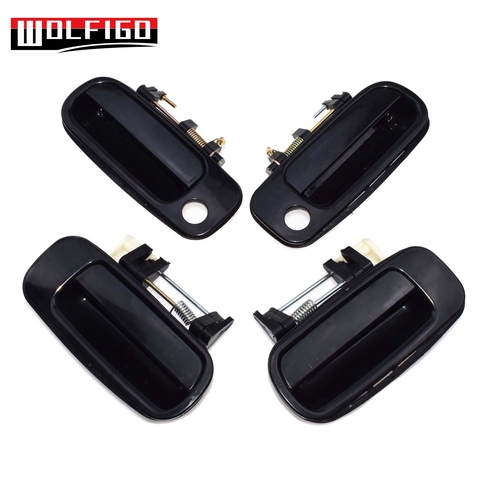 WOLFIGO New Black Car Exterior Outside Door Handles Front Rear Left Right For 1992-1996 Toyota Camry 6922033020, 6921033010 ► Photo 1/6