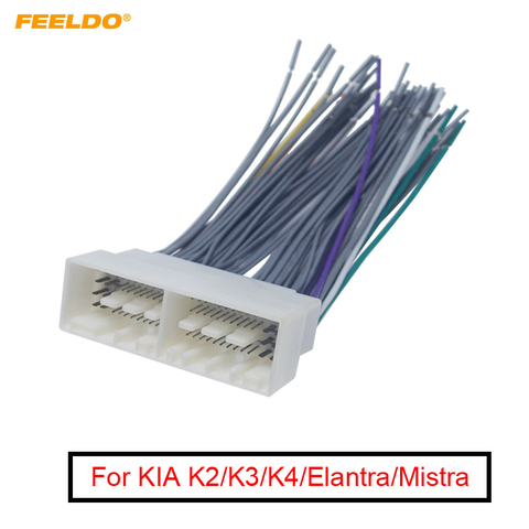 FEELDO 1PC Car Stereo 35+38Pin Male Plug Wire Harness Adapter For KIA K2/K3/K4/Elantra/Mistra/Tucson CD Radio Connector ► Photo 1/6