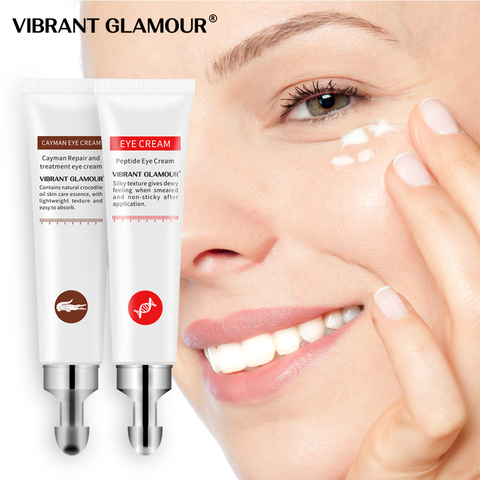 VIBRANT GLAMOUR Eye Cream Peptide Collagen Crocodile Cream Anti-Wrinkle Remover Dark Circles Against Puffiness Bags Eye Care2PCS ► Photo 1/6