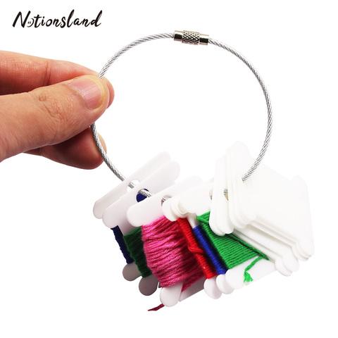 5pcs Metal Ring Thread Card Holder Cross Stitch Embroidery Floss Storage Ring Organizer DIY Craft Supplies ► Photo 1/5