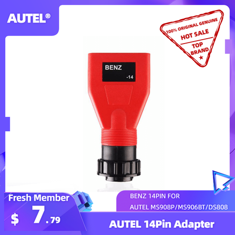 Autel 14pin adapter for Benz for Diagnostic Tool Maxisys pro MS908p ,MS906BT ,DS808K,MK808 Connector for MaxiSys MS908 for ► Photo 1/5