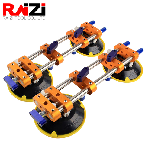 Raizi 2 pcs/set Stone Seam Setter with 6 inch Vacuum Suction Cups for Granite Joining Seamless Rubber Vacuum leveling Tools ► Photo 1/6