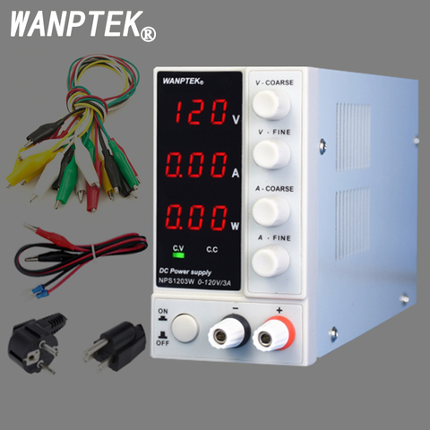 NPS306W/605W/3010W/1203W Mini Switching Regulated Adjustable DC Power Supply with power display 30V/6A/60V/10A 0.1V/0.01A/0.01W ► Photo 1/6