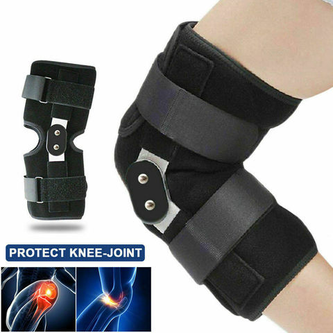 2022 Aluminium Adjustable Medical Hinged Knee Orthosis Brace Support Ligament Sport Injury Orthopedic Splint Knee Pads Outdoor ► Photo 1/6