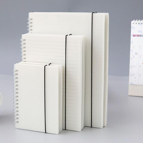 A4/B5/A5/A6/ Scrub PP Cover Transparent Horizontal line White paper Grid Dot hand account Book Strap Notepad Notebook Diary ► Photo 1/6